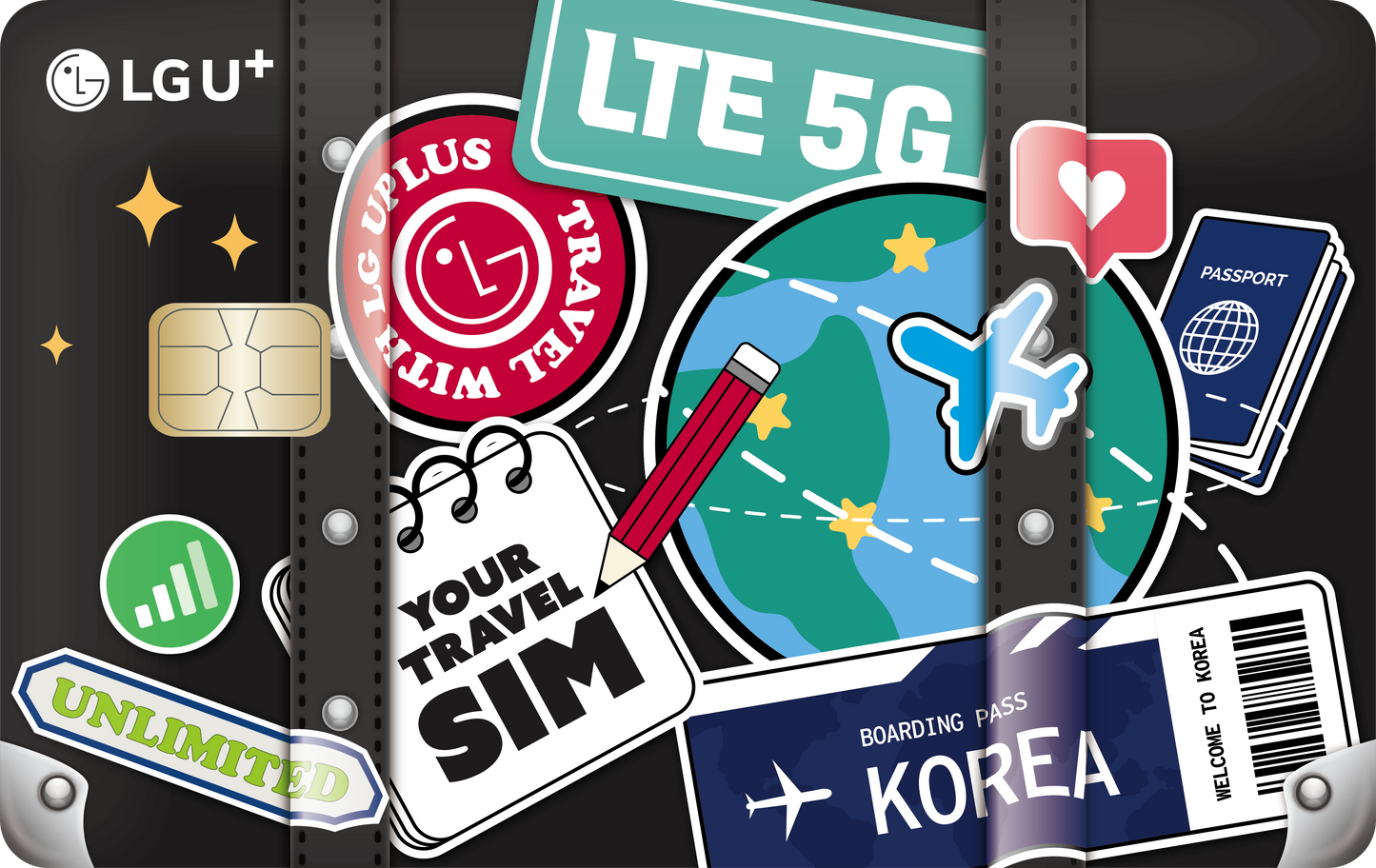 [South Korea] LG U+ Combo Unlimited 4G/5G SIM/eSIM + T-money Transportation Card